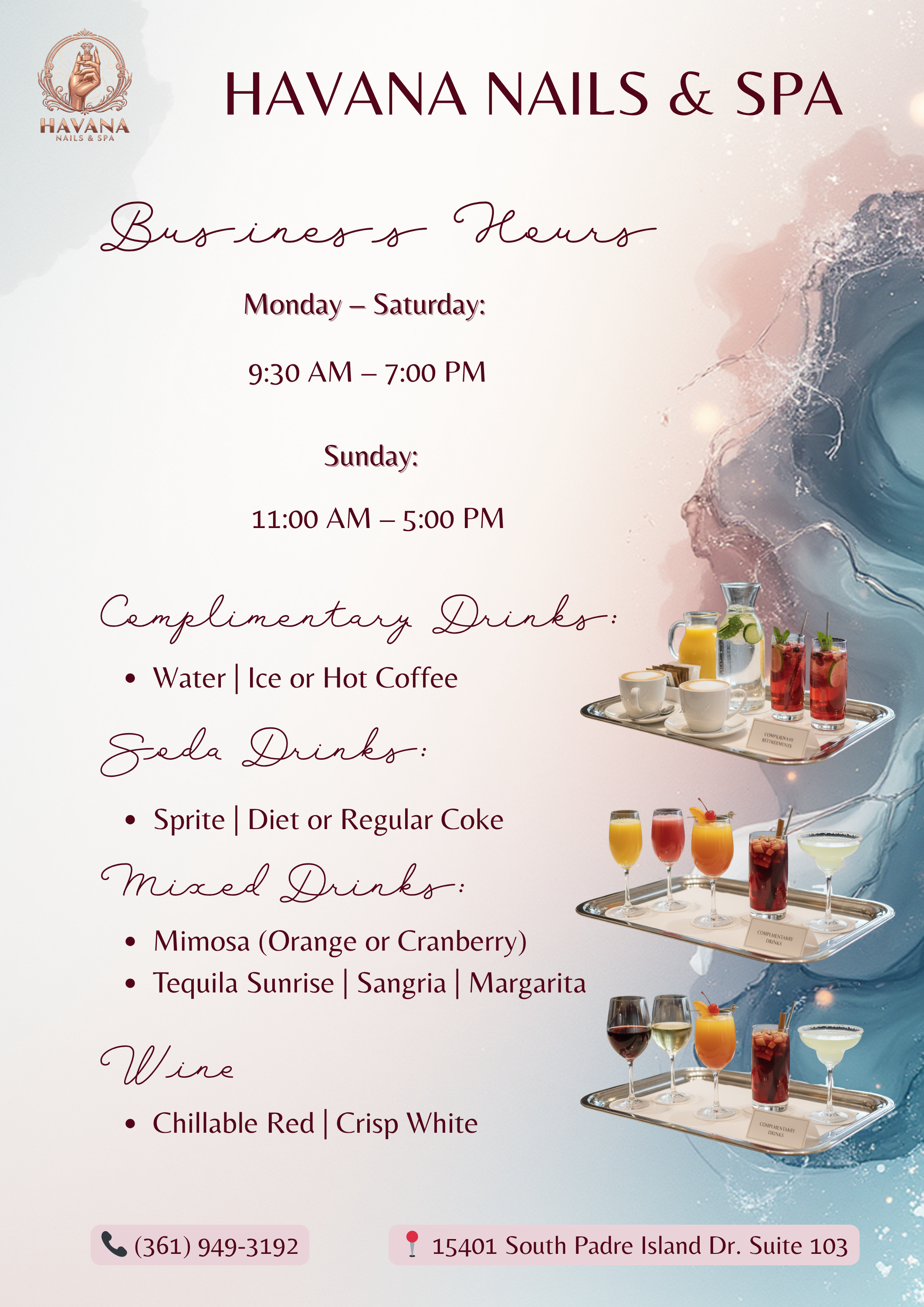 Havana Nails & Spa Menu